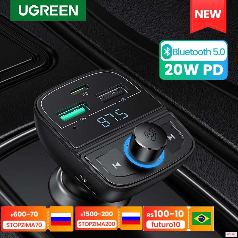 Автомобильное зарядное устройство UGREEN с поддержкой быстрой - Цена: 1 546,77 - 1 730,11 руб.