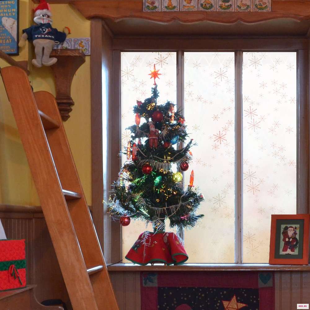 PVC Window Film Snowflake Merry Christmas Decorations Privacy Self-Adhesive Vinyl Frosted Glass Sticker | Дом и - Цена: 