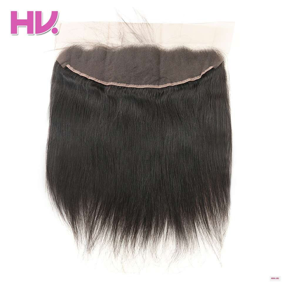 Hair Villa Peruvian Straight Human Lace Frontal 13*4 Free Part Remy With Baby | Шиньоны и - Цена: 